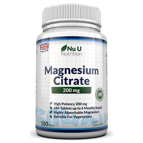 Nu U Nutrition Magnesium Citrate 200 mg