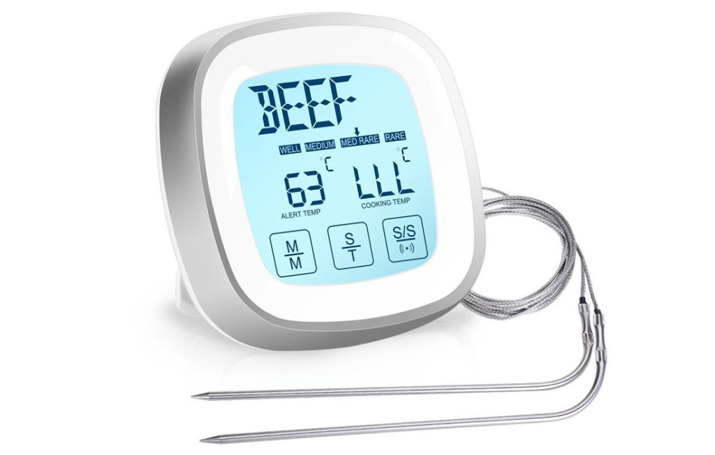 Grigio Potenti Magneti Incorporati Termometro Alimenti TAKEBEST Termometri da Carne Termometro da Cucina Digitale Sonda Pieghevole a 180° Termometro da Cucina Schermo LCD 