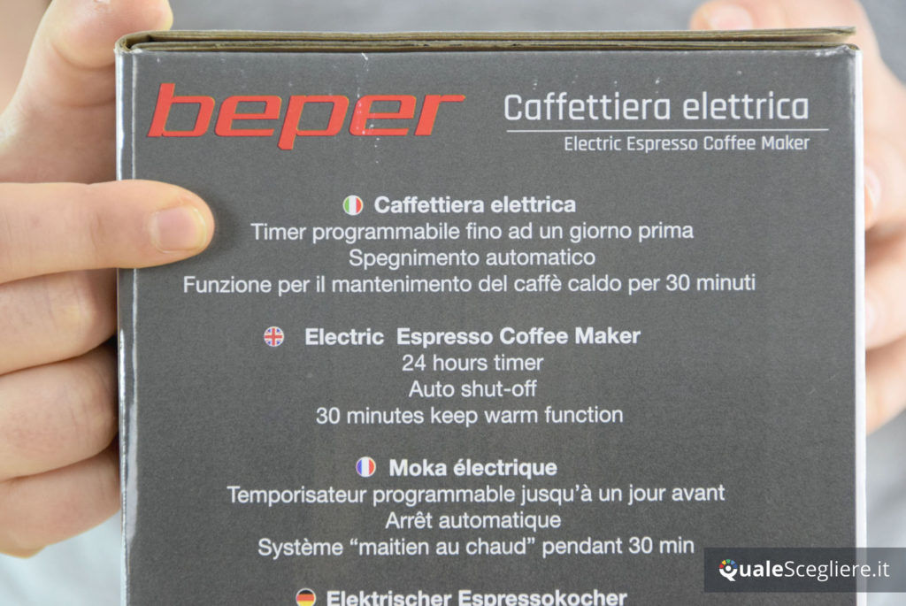 €44.09 Beper Lucilla Caffettiera Elettrica in Alluminio Programmabile da 3  Tazze, Timer, Caffè Caldo per 30 Minuti…