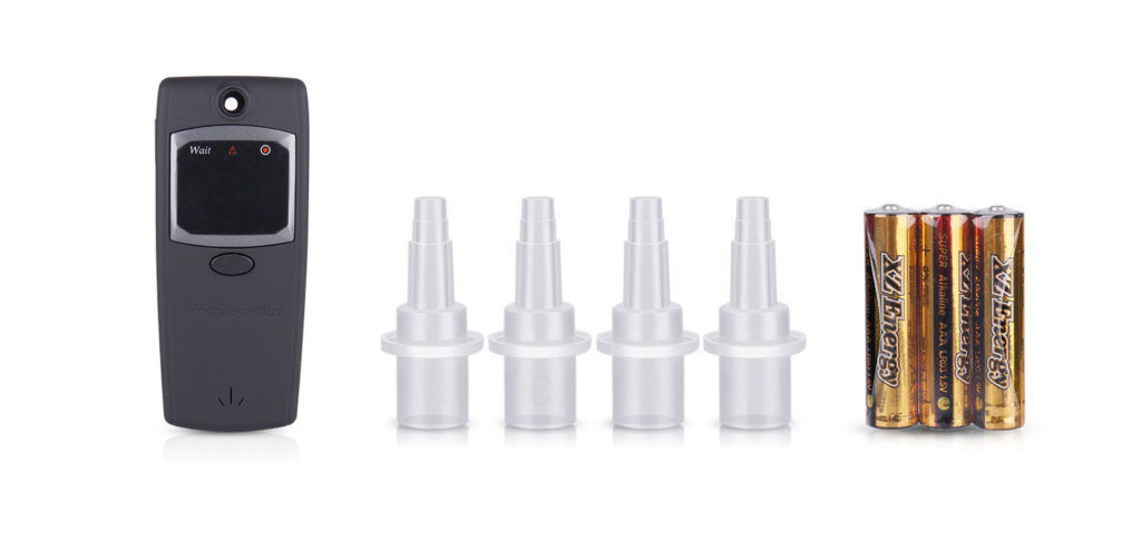 Etilometro portatile ad alta precisione Rilevatore di alcol senza contatto  USB ricaricabile con funzione di allarme digitale dello schermo LCD nero  con