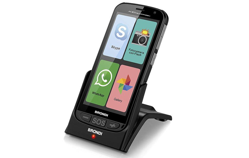 Bonbela Telefono delle Cellule di Vibrazione con i Grandi Tasti LCD Display del Cellulare per Gli Anziani e Anziani Francese Telefono Cellulare 
