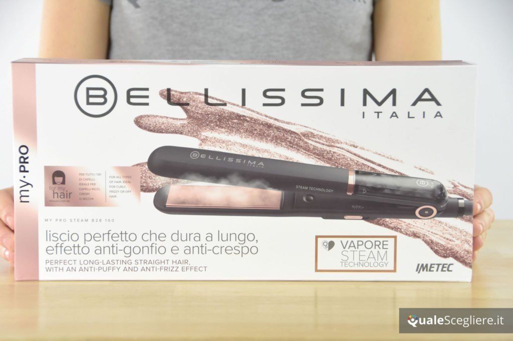 Bellissima My Pro Imetec Steam B28 100 Piastra per Capelli Professionale a  Vapore, Effetto Liscio a Lungo & Imetec Asciugacapelli K9 2300 Asciuga e