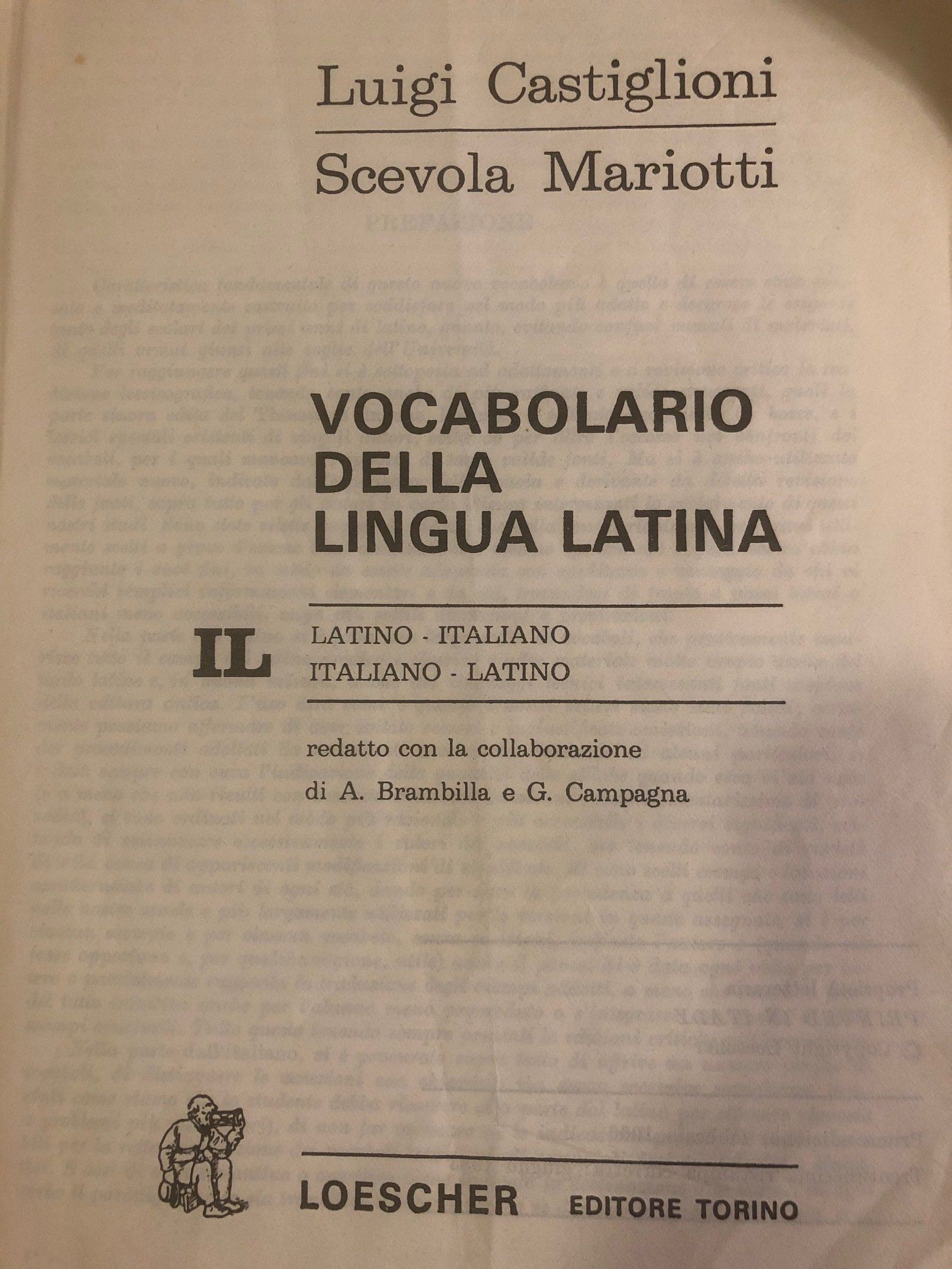 dizionario di latino IL castiglioni mariotti usato