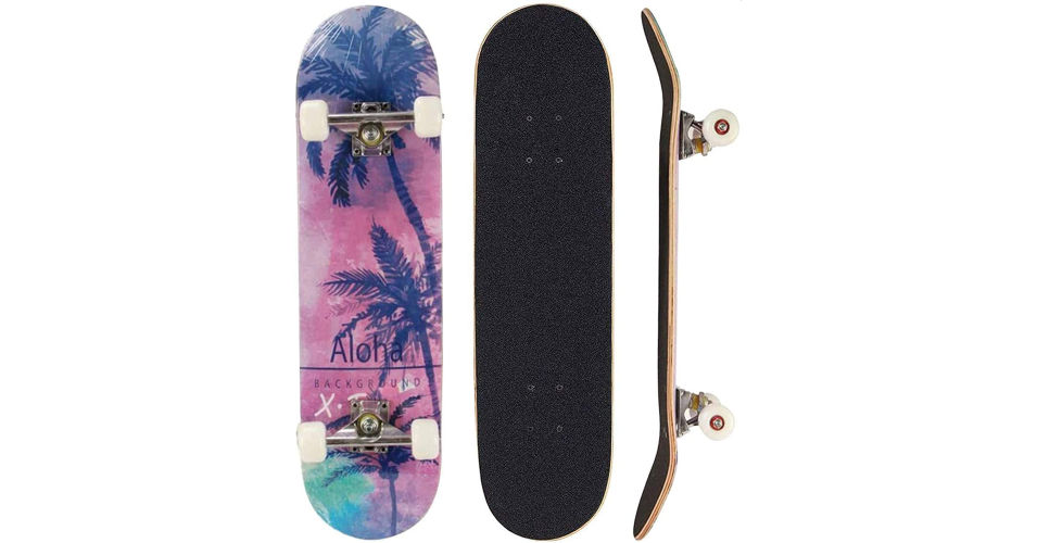 Skateboard Sumeber 31 Pollici Per Adulti E Bambini – Tavola In Acero 7 Strati, Ruote PU 85A E Cuscinetti ABEC-7! Ideale Per Principianti E Trick, Regalo Perfetto!