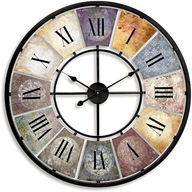 K&L Wall Art Orologio da parete in metallo anticato