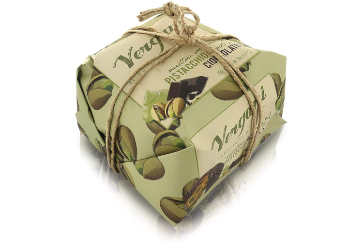 Vergani Panettone con crema al pistacchio ricoperto di cioccolato