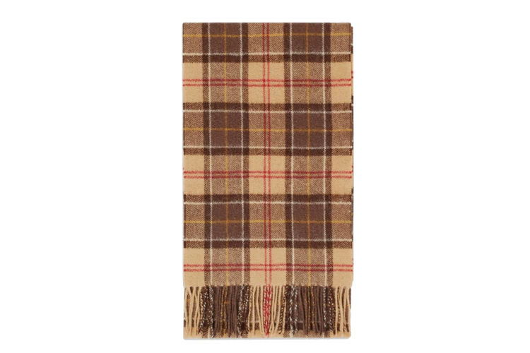 Barbour Muted tartan lambswool scarf