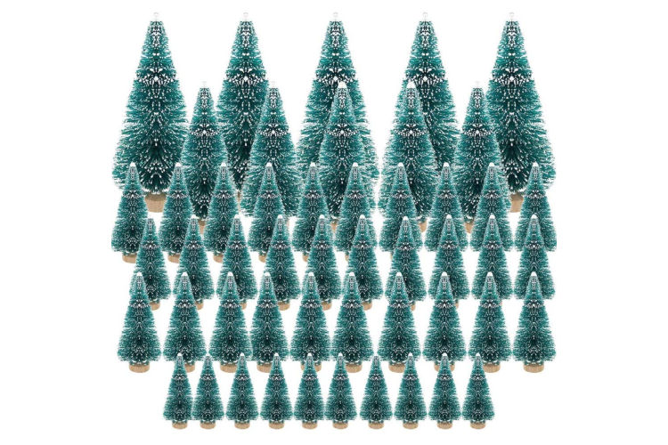 Jenich 50 pezzi alberi di Natale in miniatura
