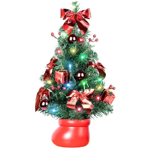 albero di Natale piccolo con decorazione natalizia mini albero di Natale di Natale in miniatura verde 90 cm Oliwan mini albero di Natale artificiale con luci a LED e decorazioni