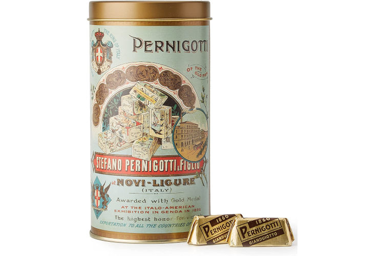 Pernigotti Latta vintage con praline gianduiotto
