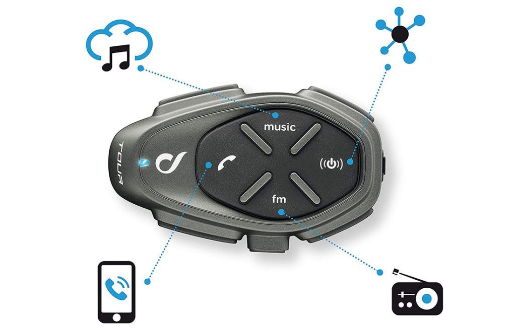 Auricolare Bluetooth da casco Interphone Unite U-COM 2 Singolo