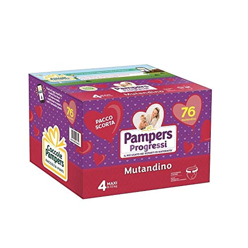 Pampers Progressi Mutandino Junior Taglia 5 - Confezione Scorta 68 Pannolini (12-18kg) +500 Punti Coccole