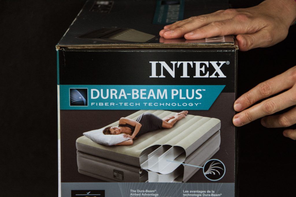 Materasso gonfiabile rigido INTEX-Beam Plus Comfort peluche, letto  gonfiabile doppio, letto ad aria singola, materasso