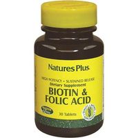 Natures Plus Biotina e Acido Folico