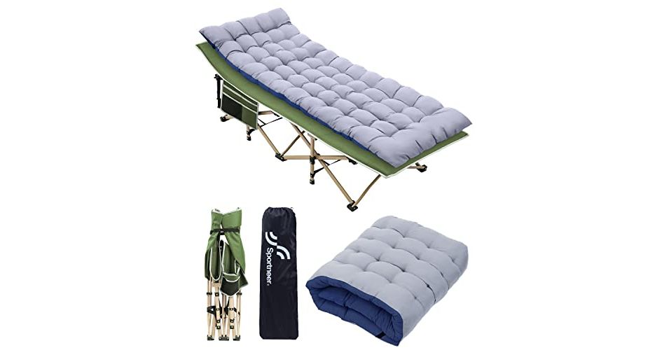 Lit De Camping Pliant Sportneer – Avec Matelas – Modèle Y21-80601-06