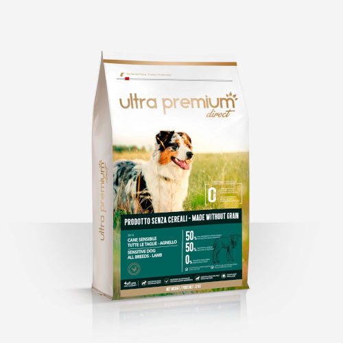 Ultra Premium Direct Agnello senza cereali per cani adulti sensibili 12 kg