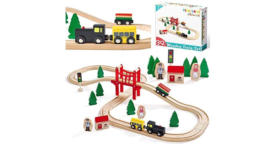 Train Set Pista In Legno Trenino Pista Trenino Legno PISTA TRENO