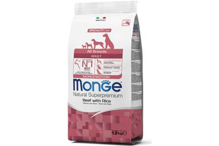 Monge Natural Superpremium Monoprotein All Breeds Adult manzo con riso