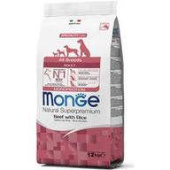 Monge Natural Superpremium Monoprotein All Breeds Adult manzo con riso
