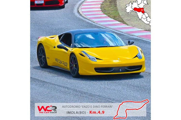 We Can Race Guida una Ferrari 458 Italia da 570cv all’autodromo Enzo e Dino Ferrari di Imola