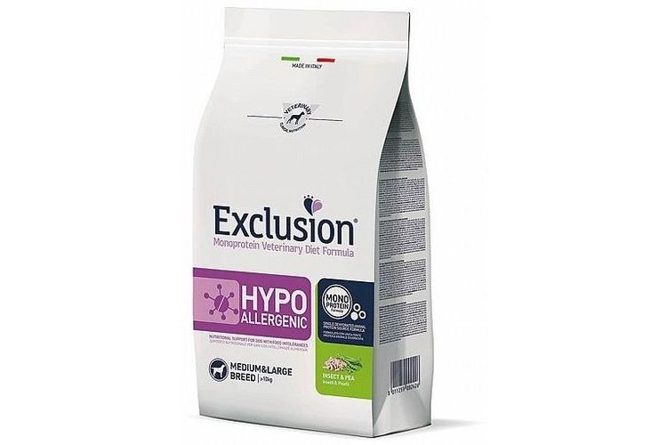 Exclusion Diet Hypoallergenic Adult Medium/Large Cane (Insetti e Piselli) - secco 12kg
