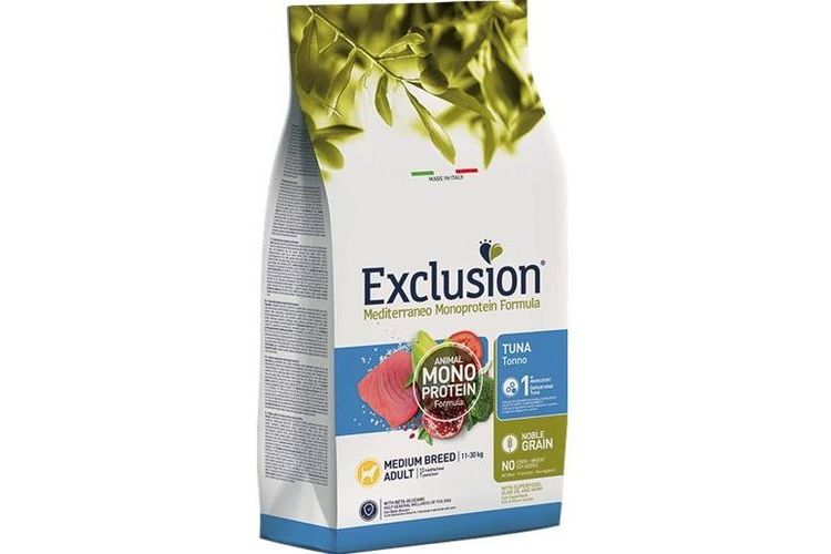 Exclusion Mediterraneo Monoprotein Adult Medium Breed Cane (Tonno) - secco 12 kg