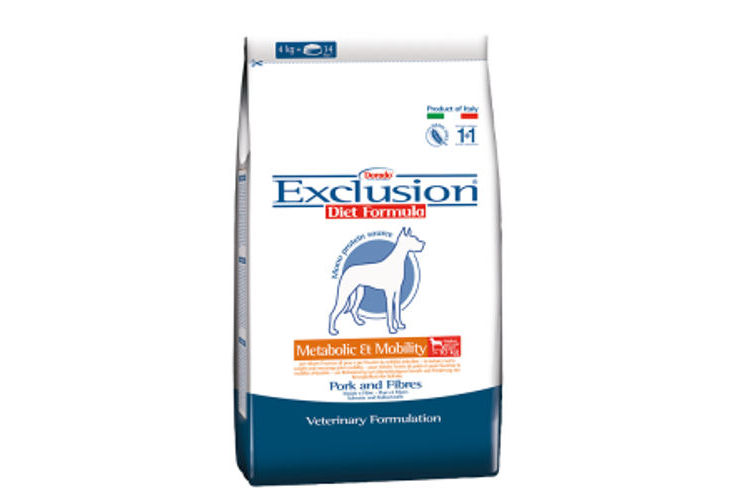 Exclusion Metabolic & Mobility Medium Large Breed (Maiale e Fibre) - secco 12Kg