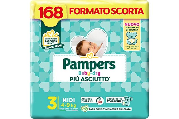 Pampers Baby Dry Midi Formato Scorta