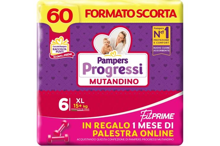 Pampers Progressi Mutandino 6 XL Formato Scorta