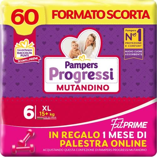 Pampers Progressi Mutandino 6 XL Formato Scorta