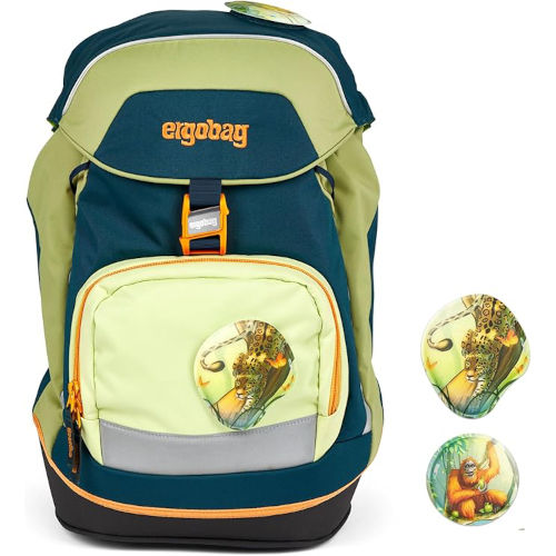 Set Di 3 Zaini Baagl Airy Per Scuola Elementare, Motivo Pianeti, Leggero 650g, 20L, Con Schienale Ergonomico E Tasche Riflettenti