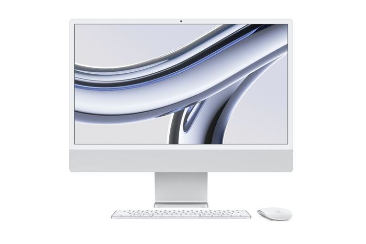Apple iMac 24'' (2023) M3 8‑core GPU 10-core 8/256 GB Argento (MQRJ3T/A)