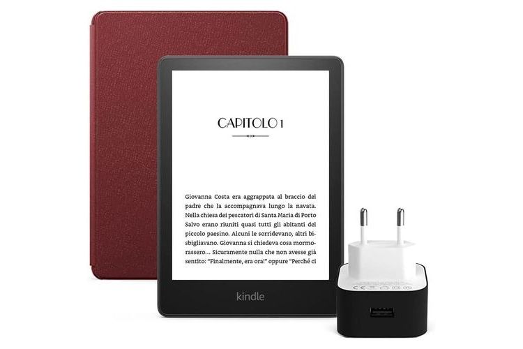 Kindle Paperwhite 2021 5 (11ª generazione) 32 GB in bundle con custodia e ricarica wireless
