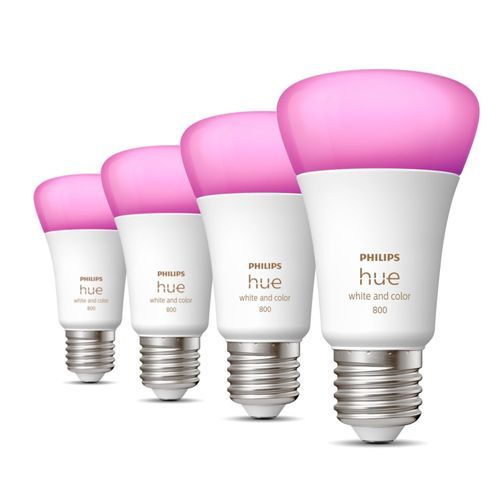 Philips Hue White and color Ambiance - 4 pezzi - Lampadine A60 800
