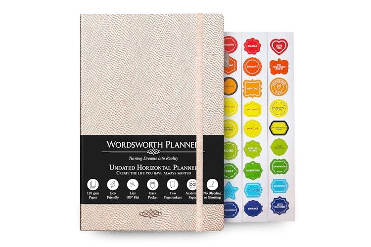Wordsworth Planner Agenda settimanale senza data