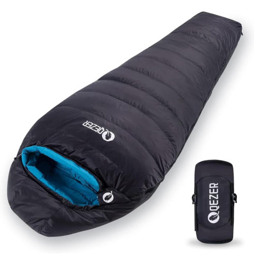 Qezer Mummy Winter Sleeping Bag 600FP