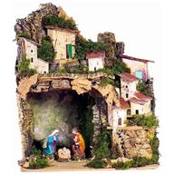 Rossi Rosa Presepe con Natività