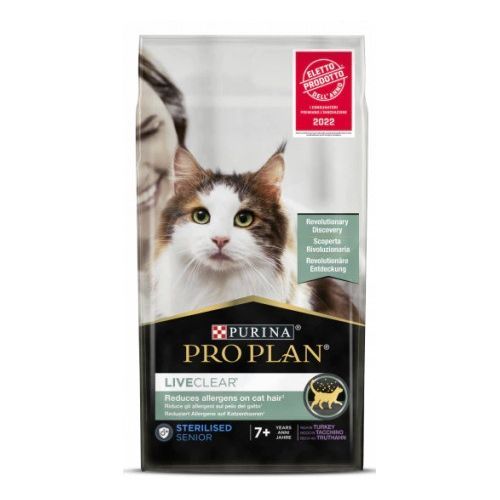Purina Pro Plan Liveclear Sterilised Senior 7+ Gatto (Tacchino)