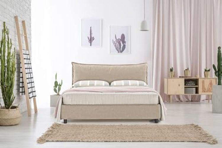EVERGREENWEB Letto Matrimoniale Contenitore