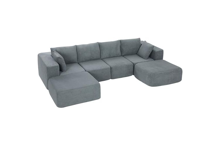 HOMCOM Divano Angolare Modulare