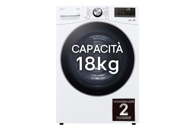 LG Asciugatrice pompa di calore 18 kg RH18U8AVCW
