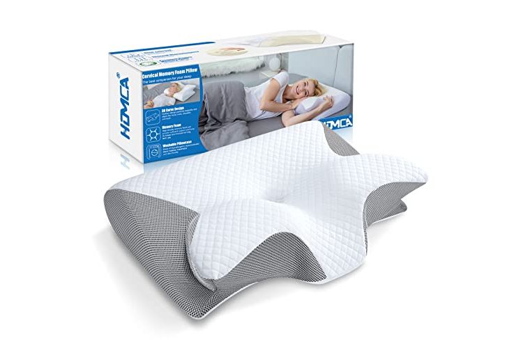 HOMCA Cuscino Cervicale, 2 in 1 Cuscino Ergonomico