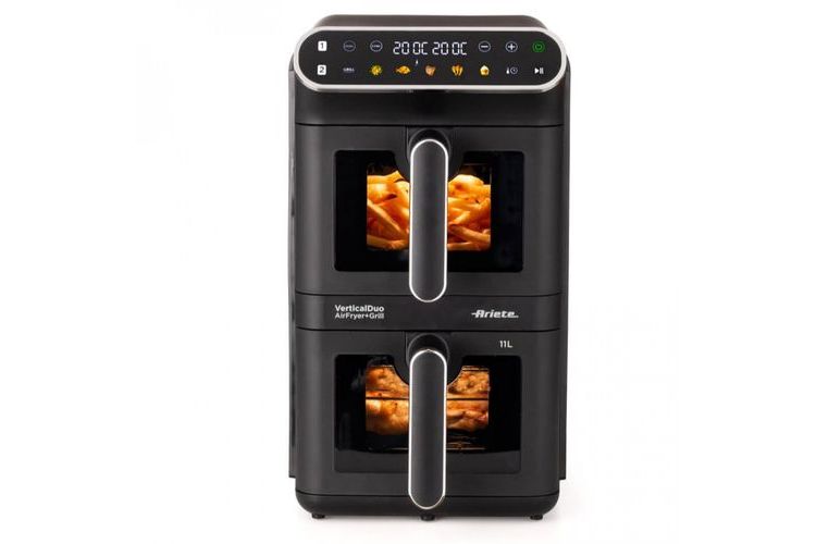 Ariete Friggitrice 4640 Air Fryer Vertical Duo Nero