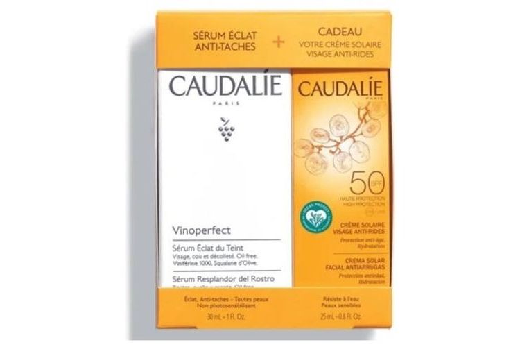 Caudalìe Cofanetto Siero Antimacchia Vinoperfect e Crema Solare