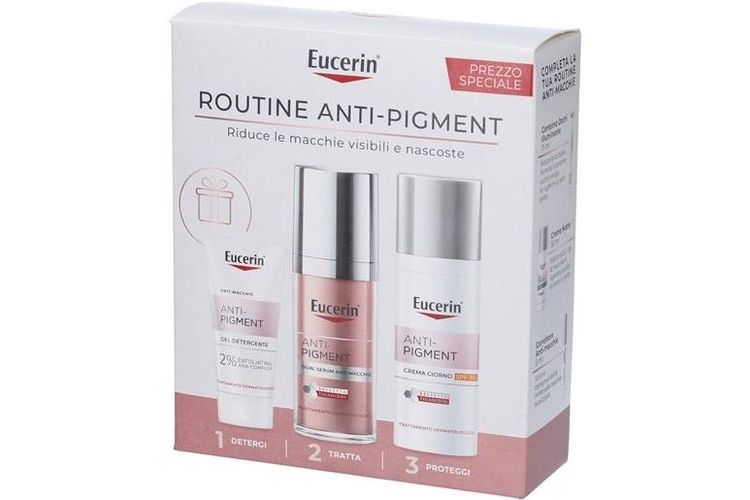 Eucerin Cofanetto Anti-Pigment Routine Antimacchie Siero + Crema Giorno + Detergente