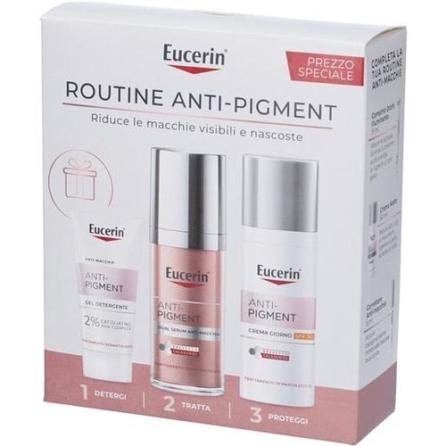 Eucerin Cofanetto Anti-Pigment Routine Antimacchie Siero + Crema Giorno + Detergente