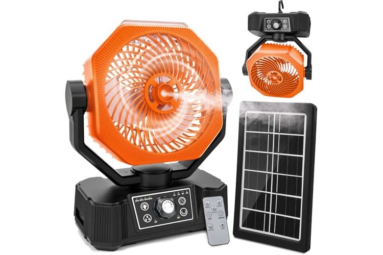 AKOFIC Ventilatore da Campeggio Solare