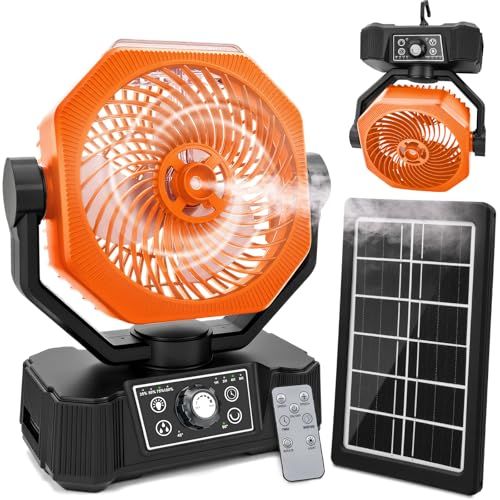 AKOFIC Ventilatore da Campeggio Solare