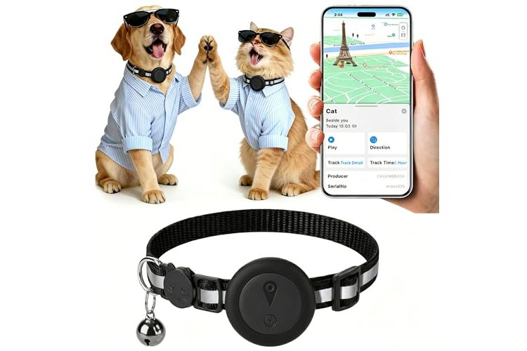 Syeioxn Collare GPS Gatto 2 in 1