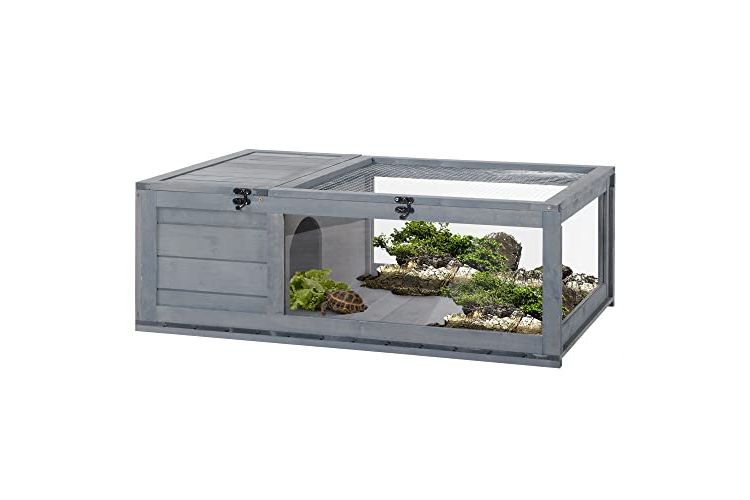PawHut Terrario Casa per Tartarughe di Terra